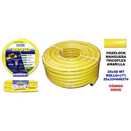 HOZELOCK MANGUERA TRICOFLEX AMARILLA 5 CAPAS 25 Ø X 50 M 048374