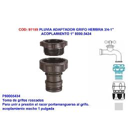 PLUVIA-GF ADAPTADOR TOMA GRIFO HEMBRA 3-4-1  5434-100-010-090