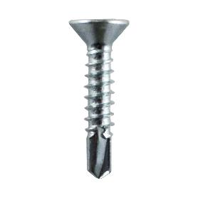 TORNILLO BROCA ROSCA CHAPA CABEZA PLANA DIN 7504-P ZINCADO LARG.R/CHAPA 19MM Ø ROSCA CHAPA 4.8MM (CAJA 200)