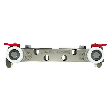 KIT MAGIC2 VETRO CON SISTEMA DE DESLIZAMIENTO INVISIBLE PARA PUERTAS DE PASO EN CRISTAL LARGO 1100 ESPESOR VIDRIO 1