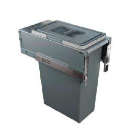 CUBO BASURA EXTRAIBLE DE 35 LITROS. MODELO BLOCK 2.0. PARA MÓDULOS DE 300. COLOR ANTRACITA