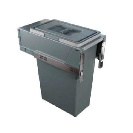 CUBO BASURA EXTRAIBLE DE 35 LITROS. MODELO BLOCK 2.0. PARA MÓDULOS DE 300. COLOR ANTRACITA