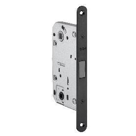 CERRADURA MAGNÉTICA EMBUTIDA MODELO CALEB PARA BAÑO - ACERO INOXIDABLE SATINADO O ANTRACITA NEGRO ACABADO NEGRO