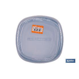 SET DE 7  FIAMBRERAS CUADRADAS 220/350/600/1200/2000/2700/3600 ML