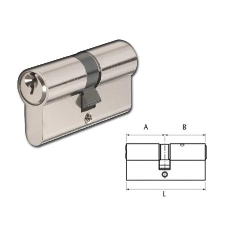 AVL CILINDRO EUROPERFIL NIQUEL SERRETA 30X40 R15+3 LLAVE CLN3040
