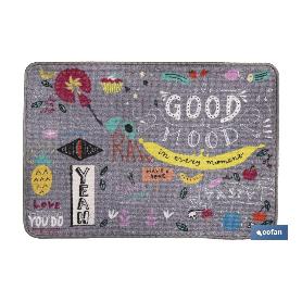 FELPUDO CON ESTAMPADO DIGITAL GOOD 50 X 70 CM