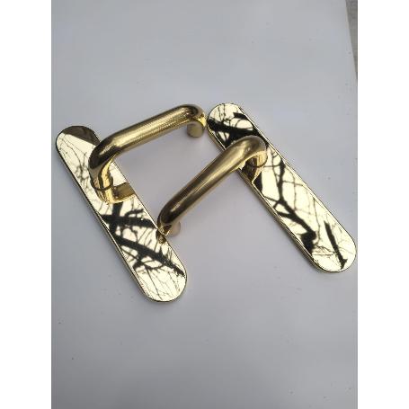 TESA JUEGO MANIVELA-MANILLA LATON ORO PULIDO BRILLOSENA 8S5L800F1