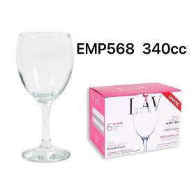 34 CLS COPA AGUA - VINO  REFORZADA EMPIRE LAV - CAJA 6 UNIDADES