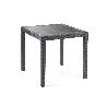MESA RESINA RATAN ANTRACITA KING 80X80 CM.