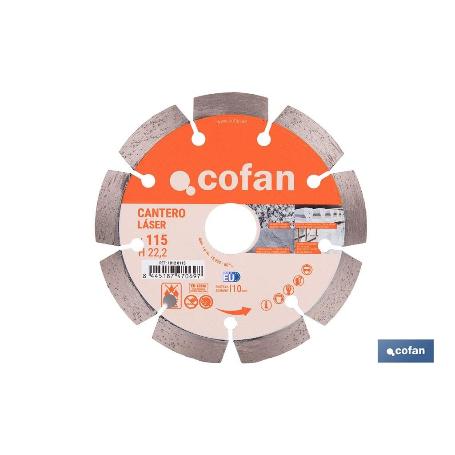 DISCO DIAMANTE MODELO CANTERO 115MM.