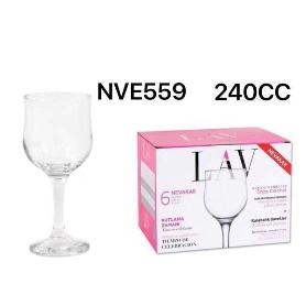 24 CLS COPA VINO TINTO NEVAKAR LAV SIMILAR COPA LIRA AGUA 23 CLS - CAJA 6 UNIDADES