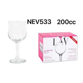20 CLS COPA VINO BLANCO SIMILAR LIRA NEVAKAR LAV CAJA 6 UNIDADES