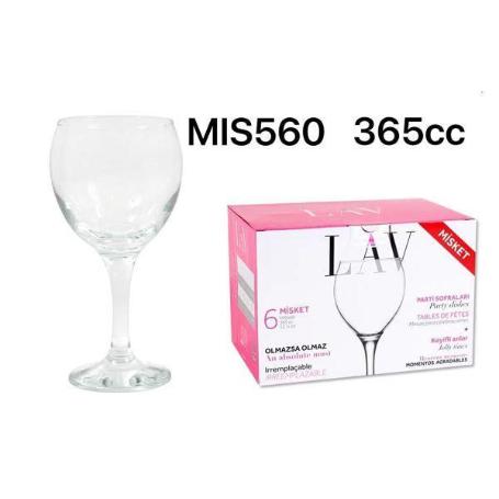 36,5 CLS COPA GRAN VINO ECONOMICA MISKET 365CC LAV SIMILAR COPA BALON - CAJA 6 UNIDADES