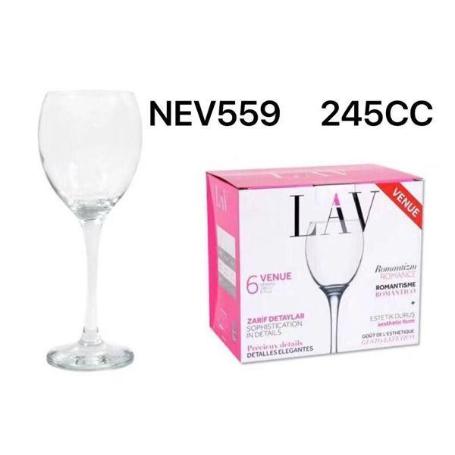 24,5 CLS COPA VINO TINTO VENUE LAV  SIMILAR COPA PRINCESA - CAJA 6 UNIDADES
