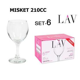 21 CLS COPA VINO TINTO MISKET 210 CC LAV SIMILAR COPA BALON - CAJA 6 UNIDADES