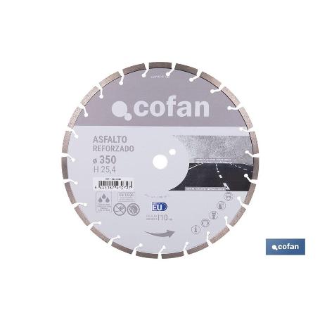 DISCO REFORZADO ASFALTO 350MM H10 - H25,4