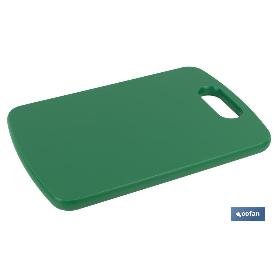 TABLA CORTE CON ASA VERDE 30X20X1.5CM MODELO CHIPS