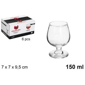 15 CLS COPA COÑAC BRANDY ECONOMICA 150 CC. ALESSANDRO - CAJA 6 UNIDADES