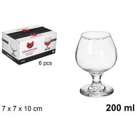20 CLS COPA COÑAC BRANDY ECONOMICA ALESSANDRO - CAJA 6 UNIDADES