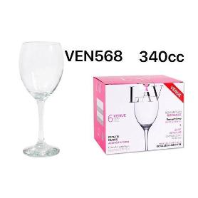 34 CLS COPA VINO AGUA VENUE LAV SIMILAR COPA PRINCESA - CAJA 6 UNIDADES