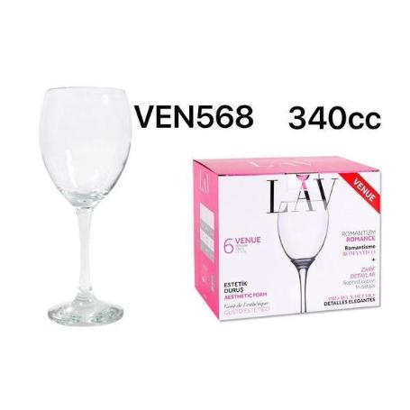 34 CLS COPA VINO AGUA VENUE LAV SIMILAR COPA PRINCESA - CAJA 6 UNIDADES