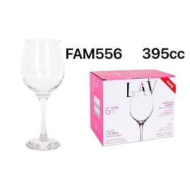 39,5 CLS COPA REFORZADA VINO - AGUA 395 CC FAME LAV - CAJA 6 UNIDADES