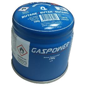 GASPOWER CARTUCHO BUTANO PERFORACION 190 GR+VALV.LIM.FUGA