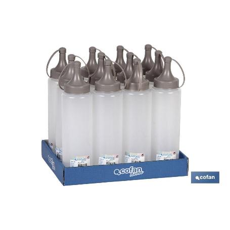 BOTELLA ACEITERA MODELO ALBAHACA 500 ML COLOR PIEDRA 6X23 CM VENTA UNITARIA