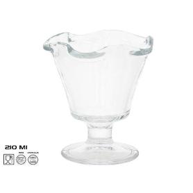 21 CLS COPA HELADO FLOR CRISTAL ECONOMICA 210 ML - CAJA 6 UNIDADES