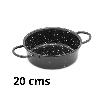 20 CMS CAZUELA FUENTE REDONDA ESMALTADA NEGRA PARA PIL-PIL VAELLO
