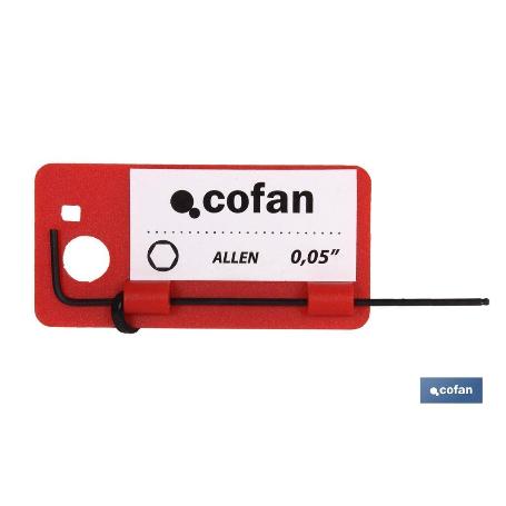 LLAVE ALLEN PULGADAS M- 7/32   CAJA 5 UNID.