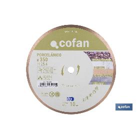 DISCO PORCELANICO MAQUINAS DE MESA 350MM - H25,4