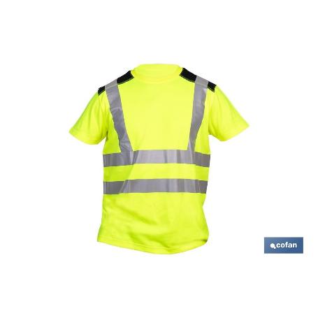 CAMISETA DE ALTA VISIBILIDAD MODELO ATLAS AMARILLA Y NEGRA TALLA XXL