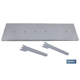 CONJUNTO BANDEJA BLANCA 1000X300MM CON 6 ORIFICIOS DE 9 MM