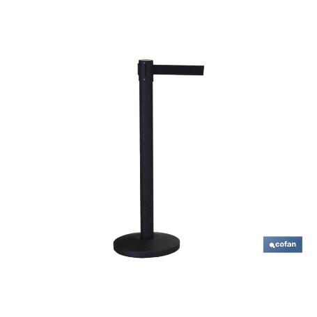 POSTE DE CINTA EXTENSIBLE NEGRA 2100 MM
