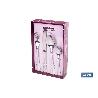 CUBERTERIA INOX MODELO BOLONIA 24 PCS C-18/0 2 MM