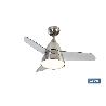 VENTILADOR DE TECHO DE ACERO CON LUZ LED 92 CM 55 W