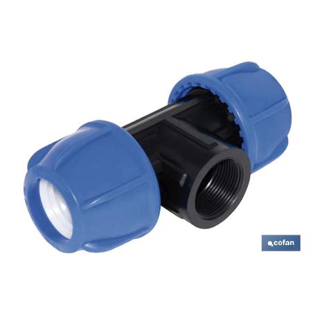 TE 90° ROSCA HEMBRA PP PN16 63 X 2 X 63  VENTA UNITARIA