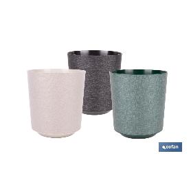 MACETA O MACETERO GAMA TEXTIL COLOR VERDE PP Ø 195 X 201 MM 4,9 L VENTA UNITARIA