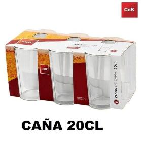 20 CLS VASO CAÑA PARA CAFE DOBLE Y CERVEZA COK - CAJA 6 UNIDADES