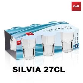 27 CLS VASO SILVIA AGUA COK SIMILAR VASO SPANIA BORMIOLI - CAJA 6 UNIDADES