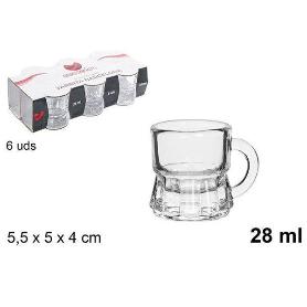 2,8 CLS JARRITA VASO CHUPITO CRISTAL MOD BARCELONA ALESSANDRO - CAJA 6 UNIDADES