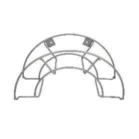 SOPORTE MANGUERA PARED METALICA 1/2 LUNA COLOR GRIS