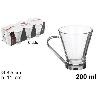 20 CLS TAZA CAFE CON LECHE CRISTAL CON ASA METAL ALESSANDRO - CAJA 6 UNIDADES