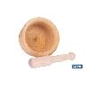 MORTERO DE MADERA CON MAZA Ø14 CM