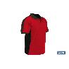 POLO HELA ELASTANO 200 G/M2 ROJO OSCURO-NEGRO TALLA S