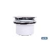 VÁLVULA SIFÓNICA PARA PLATO DE DUCHA Ø90 MM CON SALIDA Ø32-40 MM Y EMBELLECEDOR CROMADO