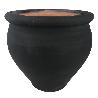 MACETA BARRO GRANDE 38X35 CM NEGRA