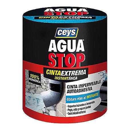 CINTA EXTREMA AGUA STOP 10CM NEGRA 1.5MT