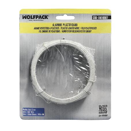 ALAMBRE PLASTIFICADO 1,2 MM. BLANCO (ROLLO 50 METROS)